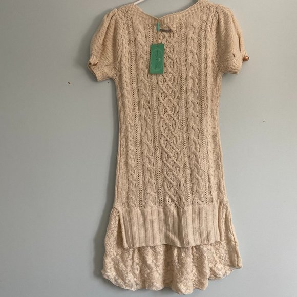 NWT Tatania & Natouchi Cream Cable Knit Sweater Dress - Picture 3 of 5